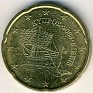 Euro - 20 Euro Cent - Cyprus - 2008 - Brass - KM# 82 - Obv: Early sailing boat Rev: Modified outline of Europe at left, large value at right - 0